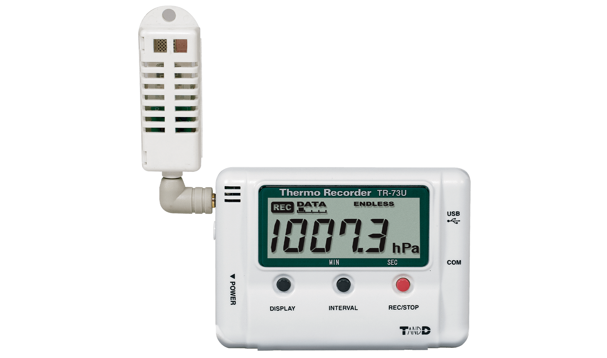 tandd進(jìn)口USB 連接氣壓記錄儀 1100 hPa 的溫度、濕度和氣壓TR-73U